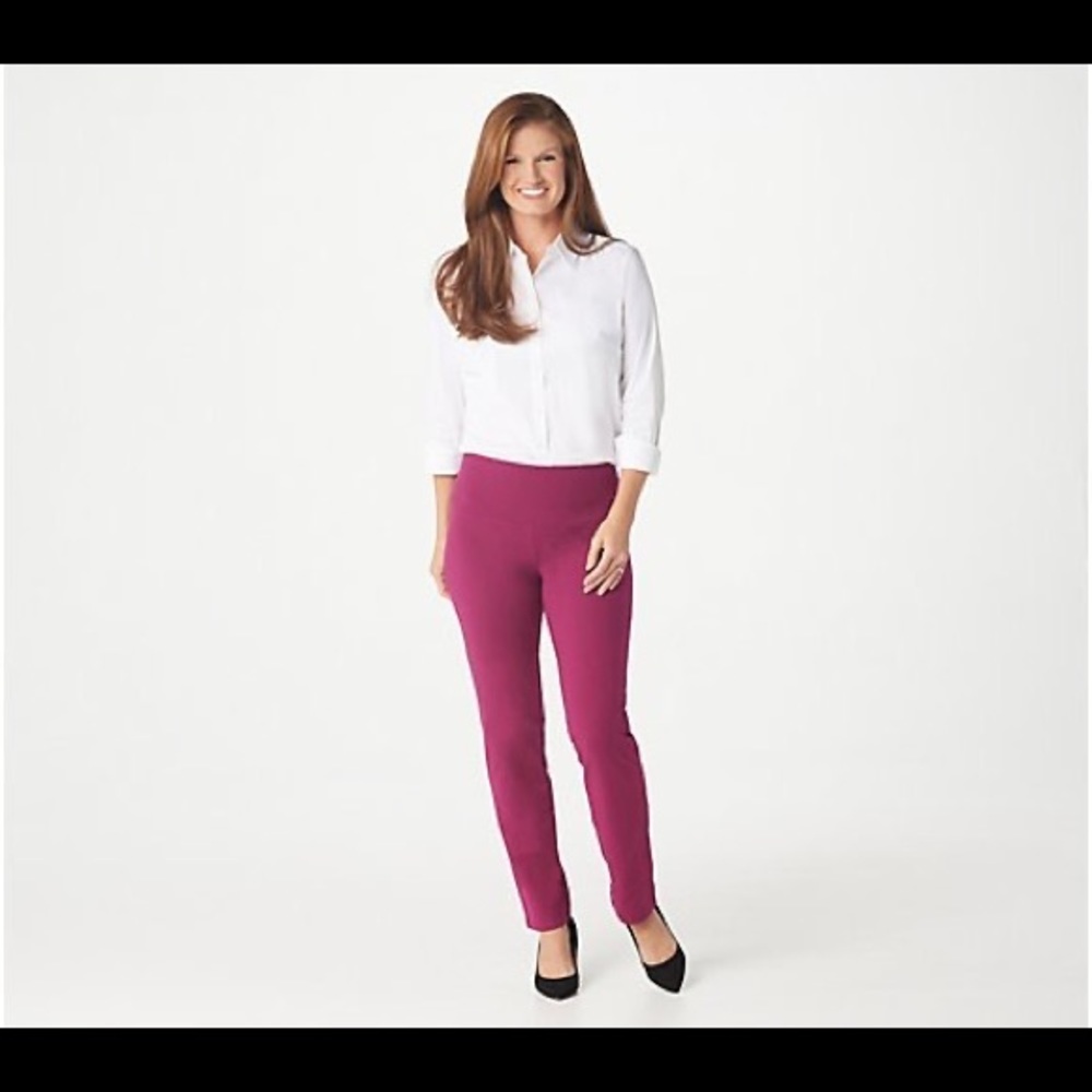 women with control by renee greenstein tall fit pull on knit leggings black, MT - Picture 8 of 11